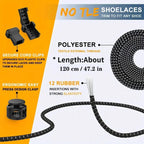 Sneaker Laces 120CM suitable for Sneakers - Elastic laces without a tie - Suitable for students and adults - With strong buckle and quick-release function (Apricot)