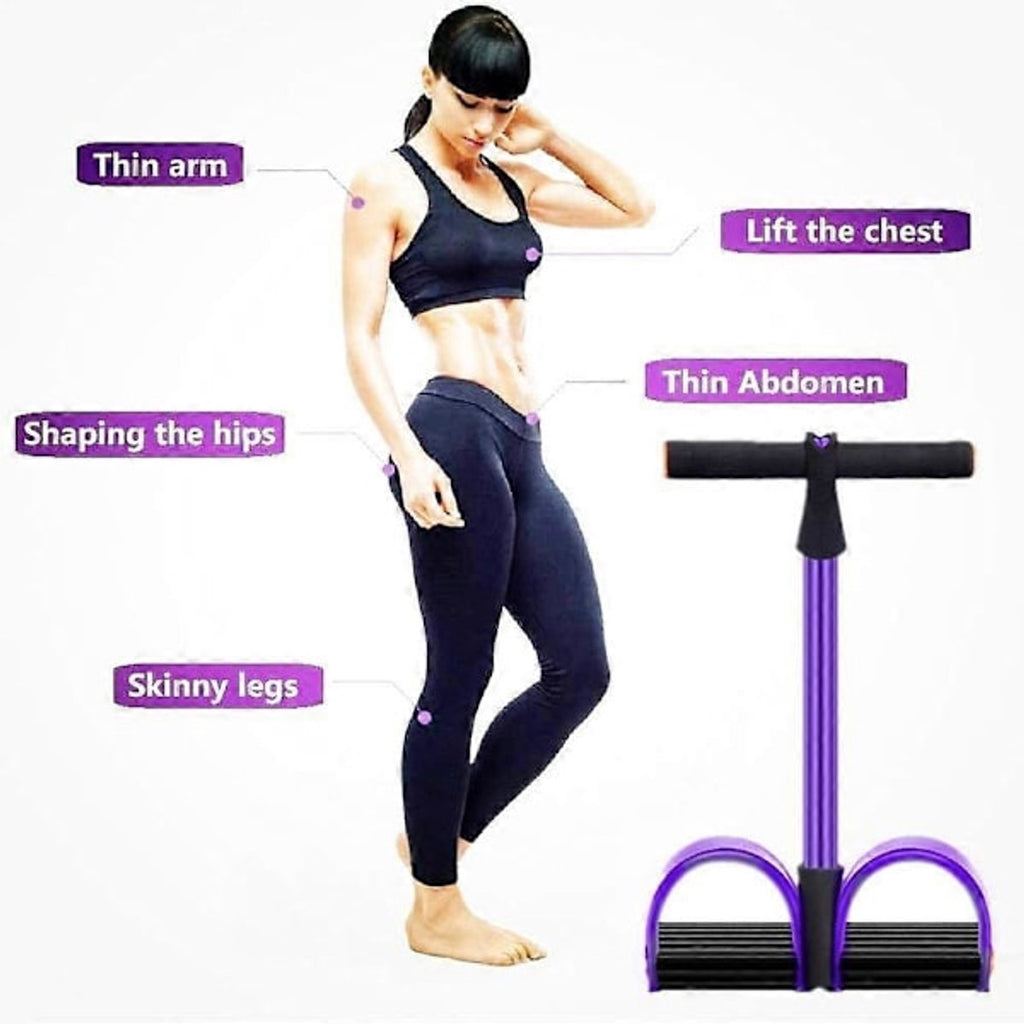 Abdominal Trainer - Abdominal Exercises - Home Full Body Expander - 6 Tubes - Elastic Drawstring