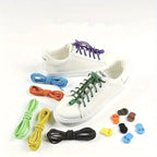 Sneaker Laces 120CM suitable for Sneakers - Elastic laces without a knot - Suitable for students and adults - With strong buckle and quick-release function (Light gray)