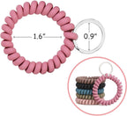 Elastic Bracelet Keychain - Flexible Spiral Bracelet Keychain - For Sauna, Gym, Swimming Pool, ID Card & Outdoor Sports 6-Pack