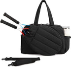 Tennis Bag - Tennis Backpack - 42L with Shoe Compartment - Sports Bag - Waterproof Racket Bag - Protective Racket Compartment - Portable as a Shoulder Bag - Black