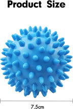 Massage Balls - (Pack of 3) - Trigger Point Massage Balls - Massage Balls with Soothing Points - Pointed Balls - Hedgehog Balls - Trigger Point Exercise Balls - For massaging leg, shoulder, hip and foot muscles (Blue/Black 7.5 cm)