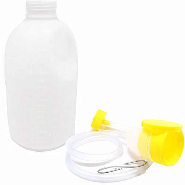 Urinal Men - Pee Bottle Men - Camping Toilet - Plastic - Urinal for Men - Anti-splash Urine Cup - Large 1700ml - Urinal Men with Lid - Reusable - For the Elderly, Hospital, Camping