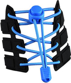 Sneaker Laces 120CM suitable for Sneakers - Elastic laces without a knot - Suitable for students and adults - With strong buckle and quick-release function (Blue)