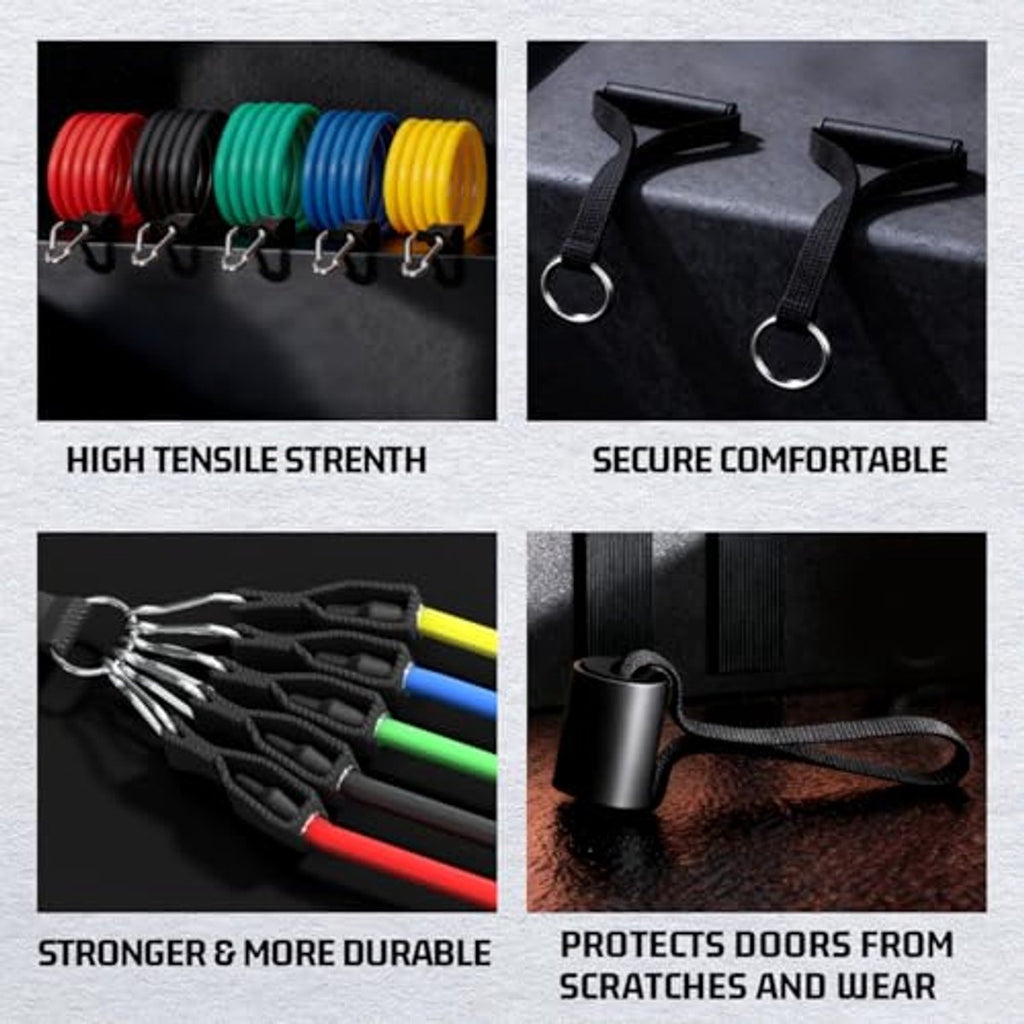 Resistance Bands - Exercise Bands - Training Bands - Resistance Bands with Handles for Men and Women - Exercise Bands for Fitness and Strength Training at Home