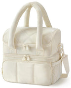 Cooler Bags - Lunch Bag - Handle Strap - Cooler Bag - Lunch Bag - Insulated Cooler Bag - Picnic Bag - Suitable for work, office, travel and picnics（Beige）