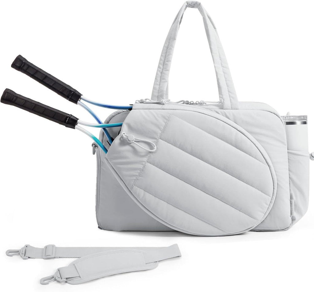 Tennis Bag - Tennis Backpack - 42L with Shoe Compartment - Sports Bag - Waterproof Racket Bag - Protective Racket Compartment - Portable as a Shoulder Bag - Gray