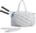 Tennis Bag - Tennis Backpack - 42L with Shoe Compartment - Sports Bag - Waterproof Racket Bag - Protective Racket Compartment - Portable as a Shoulder Bag - Gray