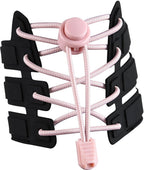 Sneaker Laces 120CM suitable for Sneakers - Elastic laces without a knot - Suitable for students and adults - With strong buckle and quick-release function (Light pink)