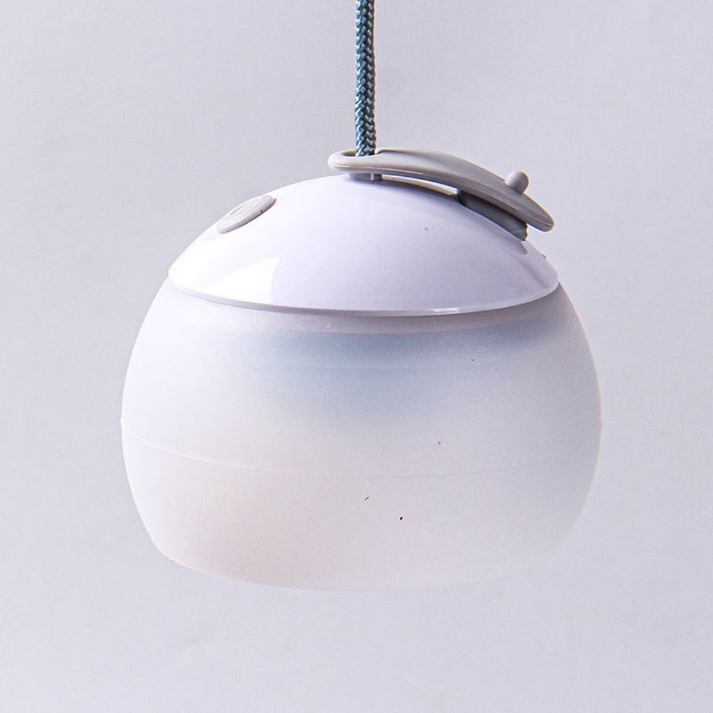 Night Light - Outdoor Camping Lamp - Atmospheric Decorative Lighting - Round Camping Lamp - 3 Brightness Levels - Hook Mount - Suitable for emergencies, tents, fishing, and other occasions. (White)