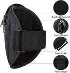 Sports Bag - Running Armband - Phone Holder for Running - Reflective Sports Accessories - With Adjustable Shoulder Strap - Suitable for Running, Camping and Hiking (Black)