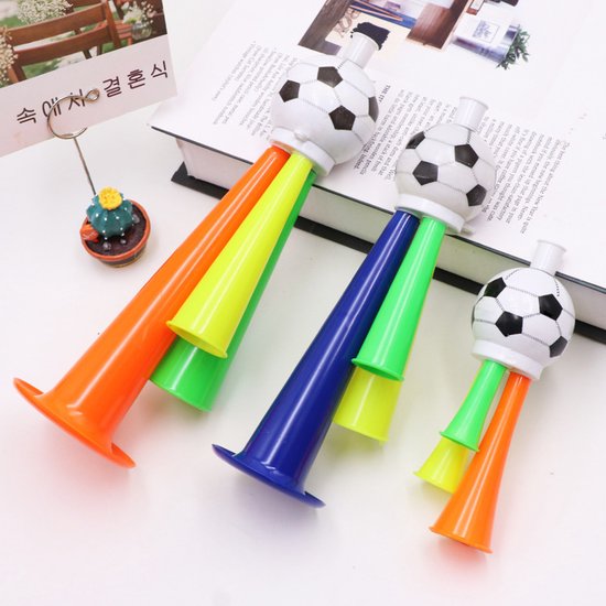 Football Themed Horn with Cord for Fans - Set of 3
