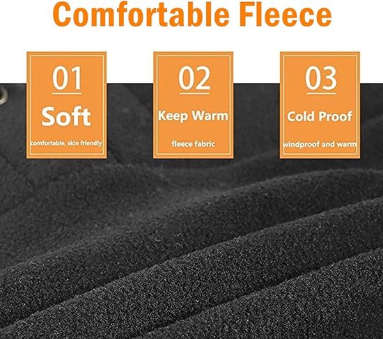 Windproof Hat – Warm Fleece Ski Mask & Winter Mask – Face & Neck Protector for Cold Weather – Suitable for Motorcycling, Cycling & Outdoors – Unisex（Black）