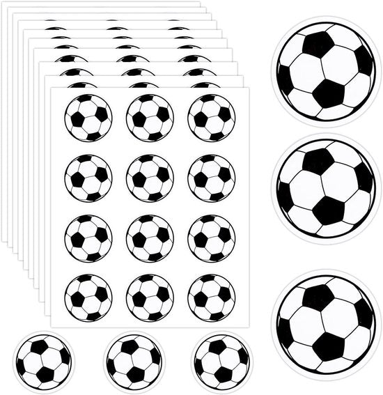 Waterproof Vinyl Football Stickers - 10 Sheets, 120 Pcs