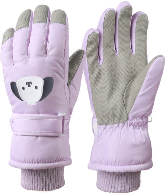 Purple Children's Touchscreen Gloves for Winter Sports