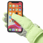 Gloves - Children's Gloves - Children's Ski Gloves - Touchscreen Gloves - Windproof - Warm - Suitable for children from 8 to 14 years in winter - Light green