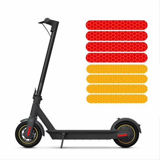 Reflective Tape (2 Colors) - Reflective Stickers for Bicycles - Warning Reflective Stickers - Suitable for Electric Scooters, Bicycles and Motorcycles