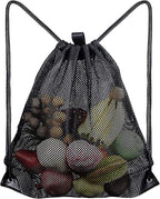 Black Sports Bag - 40*45cm - Mesh - Drawstring - Suitable for fitness, sports, swimming, diving, travel, yoga, dancing, camping, hiking