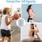 4-Pack Sweat-Wicking Wristbands - Super Stretch Cotton Sports Wristbands - Sweat-Wicking Wristbands - For Tennis, Sports, Basketball, Gymnastics - (Pink and White)