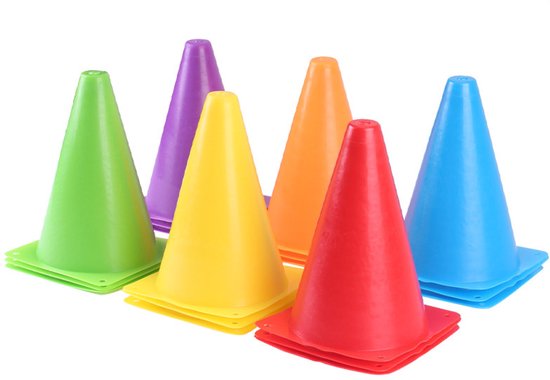 18 Pcs of Cone Markers Training Equipment for Outdoor Sports