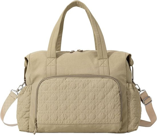 Sports Bag - Waterproof Travel Bag - 24 Liter Carry Bag - Zippered - Lightweight & Durable - Suitable for Gym, Workout & Travel（Khaki）
