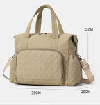 Sports Bag - Waterproof Travel Bag - 24 Liter Carry Bag - Zippered - Lightweight & Durable - Suitable for Gym, Workout & Travel（Khaki）