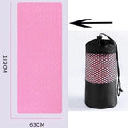 Yoga towel - Yoga towel - Yoga towel - Moisture-regulating and non-slip - Yoga towel - Quick-drying yoga mat fabric - Breathable yoga mat with mesh storage bag - Suitable for hot yoga, pilates and fitness - Pink