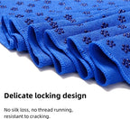 Yoga towel - Moisture-regulating and non-slip - Yoga towel - Quick-drying yoga mat fabric - Breathable yoga mat with mesh storage bag - Suitable for hot yoga, pilates and fitness - Blue