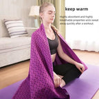 Yoga towel - Yoga towel - Yoga towel - Moisture-regulating and non-slip - Yoga towel - Quick-drying yoga mat fabric - Breathable yoga mat with mesh storage bag - Suitable for hot yoga, pilates and fitness - Purple