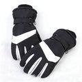 Gloves - Winter ski gloves - Warm gloves - Non-slip, thickened - Waterproof - Suitable for cold weather - Cycling gloves - Sizes S/M - Black and white