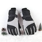 Gloves - Winter ski gloves - Warm gloves - Non-slip, thickened - Waterproof - Suitable for cold weather - Cycling gloves - Sizes S/M - Black/Gray