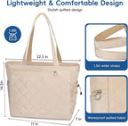 Tennis Bag – Extra Large Sports Bag with Shoe Compartment – Suitable for 2-4 Rackets – Waterproof and Lightweight – Unisex（Beige）