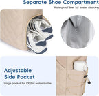 Tennis Bag – Extra Large Sports Bag with Shoe Compartment – Suitable for 2-4 Rackets – Waterproof and Lightweight – Unisex（Beige）