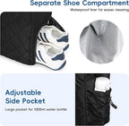 Tennis Bag – Extra Large Sports Bag with Shoe Compartment – Suitable for 2-4 Rackets – Waterproof and Lightweight – Unisex（Black）