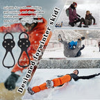 Non-slip sole for snow boots - 4 pairs - Safe walking on ice and snow - Suitable for size M (34-40) - Non-slip studs - Suitable for winter walking, hiking, jogging, strolling and mountaineering