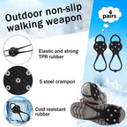 Non-slip sole for snow boots - 4 pairs - Safe walking on ice and snow - Suitable for size M (34-40) - Non-slip studs - Suitable for winter walking, hiking, jogging, strolling and mountaineering