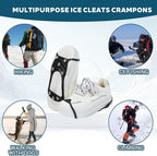 Snow boots with non-slip soles - Set of 2 - Safe walking on icy and snowy roads - Suitable for size M (40-45) - Non-slip studs - Suitable for winter walking, hiking, jogging, strolling and mountaineering