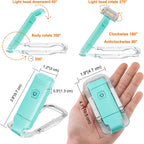 Reading Lamp for Books, USB Rechargeable, LED Clip for Reading Lights, Reading Lights for Books in Bed, Small Book Light, Brightness Adjustable for Eye Protection - Blue
