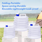 Collapsible Bucket - Collapsible Water Container - Portable & BPA Free Water Tank - Kettle - Bucket - Suitable for Caravan, Camping, Hiking, BBQ, Travel, Outdoor Use - 3L