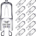 Halogen lamp - G9 Clear halogen lamp - Warm yellow light - 230V 25W - Suitable for pendant lamps - 10 pieces