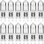 Halogen lamp - G9 Clear halogen lamp - Warm yellow light - 230V 28W - Suitable for pendant lamps - 10 pieces