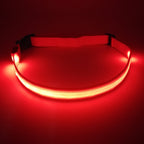 Reflective Waist Belt – USB Rechargeable LED Safety Belt for Cycling, Hiking, Running & Mountain Walking – Adjustable up to 100cm with Secure Snap Closure – 3 Light Modes – Ideal for Night Outdoor Activities – Red