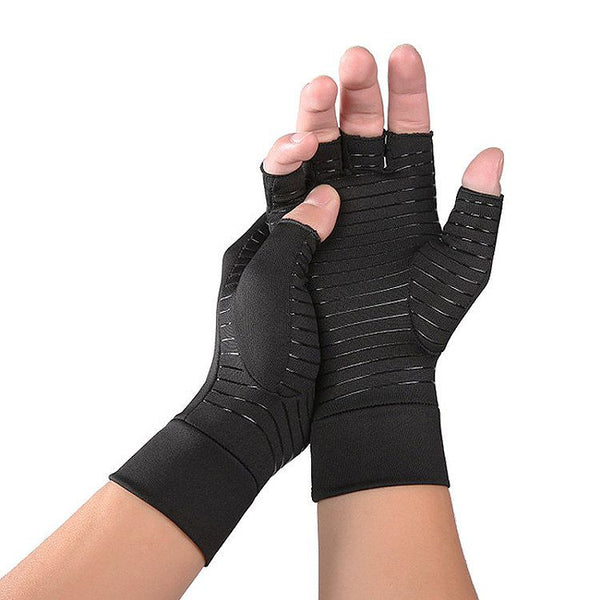 Black Small Arthritis Compression Gloves for Hand Pain and Swelling Relief