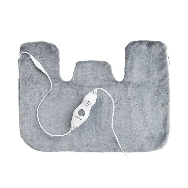Electric Neck and Shoulder Heating Pad with 3 Temperature Levels 40-60°C, Soft Polyester Cover Removable and Washable, 2-Hour Auto Shut-Off for Pain Relief