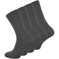 Dark Grey Loose Elastic Socks 8-Pack for Sensitive Legs, Piqué Woven Comfort Band for Even Pressure, Size 39-42 for Men and Women