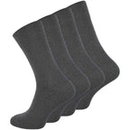 Dark Grey Loose Elastic Socks 8-Pack for Sensitive Legs, Piqué Woven Comfort Band for Even Pressure, Size 39-42 for Men and Women