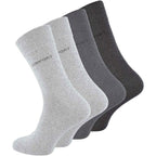 Dark Grey Loose Elastic Socks 8-Pack for Sensitive Legs, Piqué Woven Comfort Band for Even Pressure, Size 39-42 for Men and Women