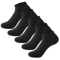 Black Bamboo Socks 5-Pack with Comfort Elastic, Soft Breathable 95% Bamboo 5% Spandex, Naturally Antibacterial Moisture-Wicking for Men and Women EU 38-44
