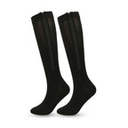 Black Zipper Compression Socks 2 Pairs for Men Women, Easy On-Off with Skin Protection Zipper, Closed Toe Medical Stocking for Varicose Veins and Edema S/M