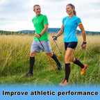 Unisex Knee-High Compression Socks 6 Pairs for Running Sports Travel Flying Cycling, 360-Degree Stretch Breathable L/XL with Upgraded Nylon for Muscle Support